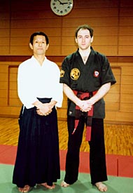 I.Linder with Takeda sensei - the president of  'Senan-Aikibudo'