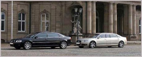 удлиненные бронированные и не бронированные автомобили Audi А8L
